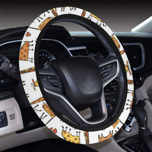 Giraffe Pattern Print Design 04 Car Steering Wheel Cover