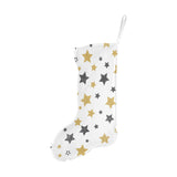 hand drawn gold black star pattern Christmas Stocking