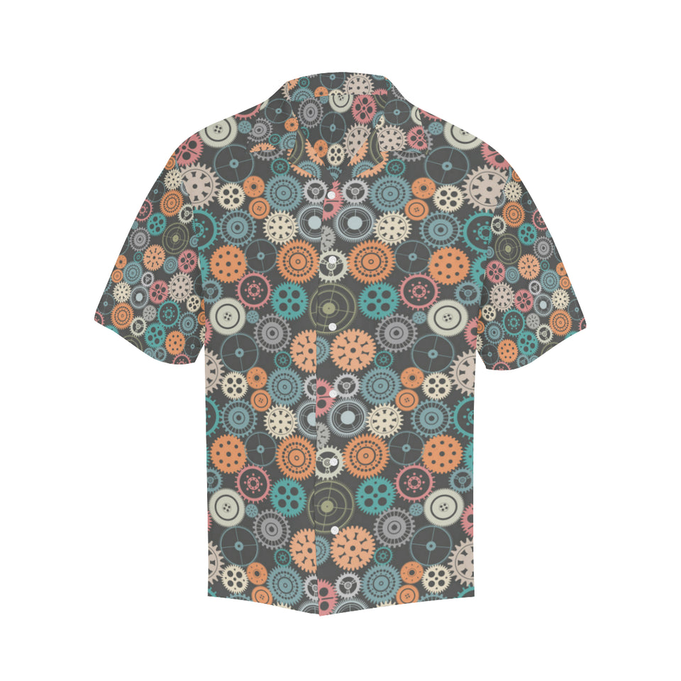 Gear Pattern Print Design 05 Men's All Over Print Hawaiian Shirt (Model T58)