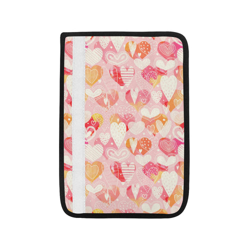 Hand drawn heart design pattern Car Seat Belt Cover