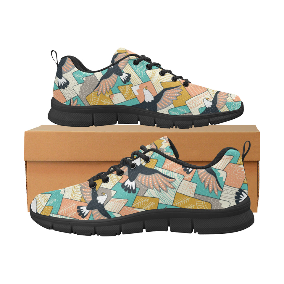 Eagle Pattern Print Design 02 Men's Breathable Sneakers ( Model 055)