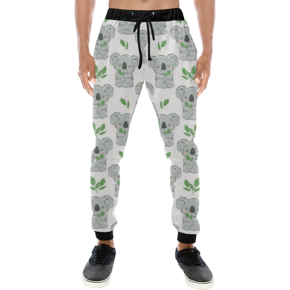 Hand drawn Koala leaves pattern Unisex Casual Sweatpants