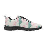 Pink lotus waterlily leaves pattern Men's Sneaker Shoes