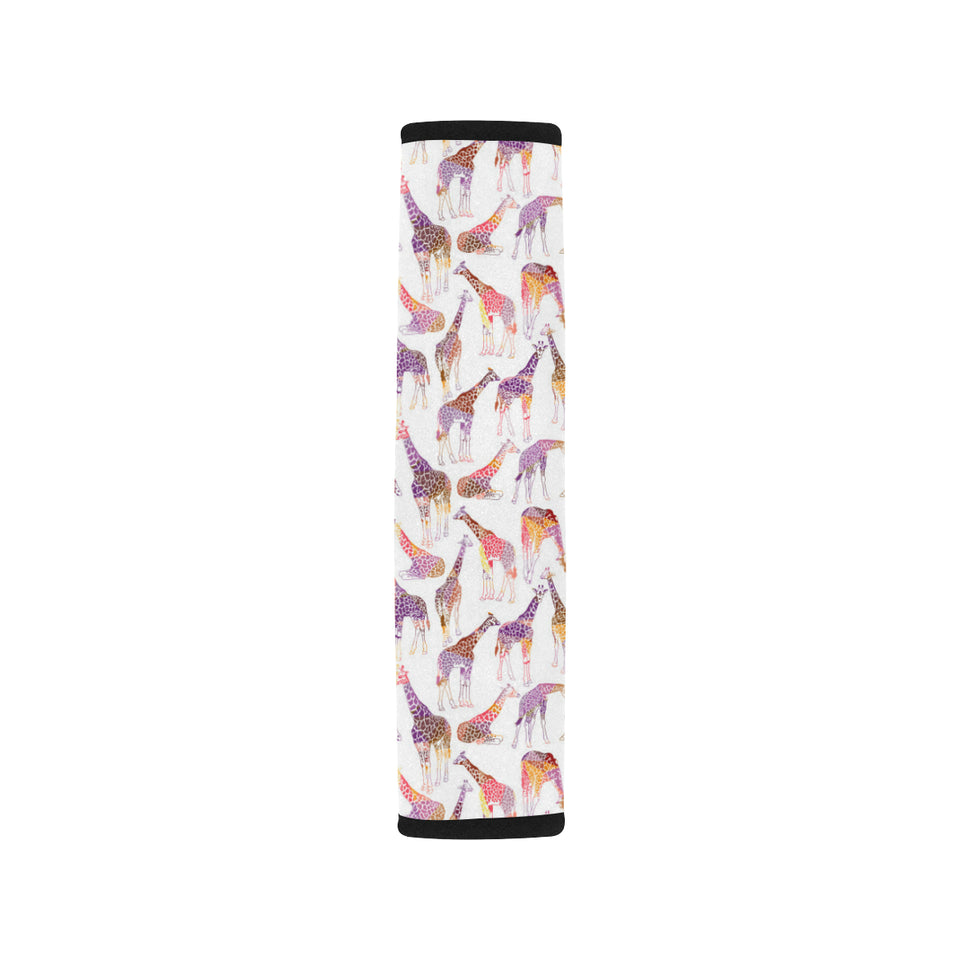 Giraffe Pattern Print Design 02 Car Seat Belt Cover