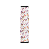 Giraffe Pattern Print Design 02 Car Seat Belt Cover