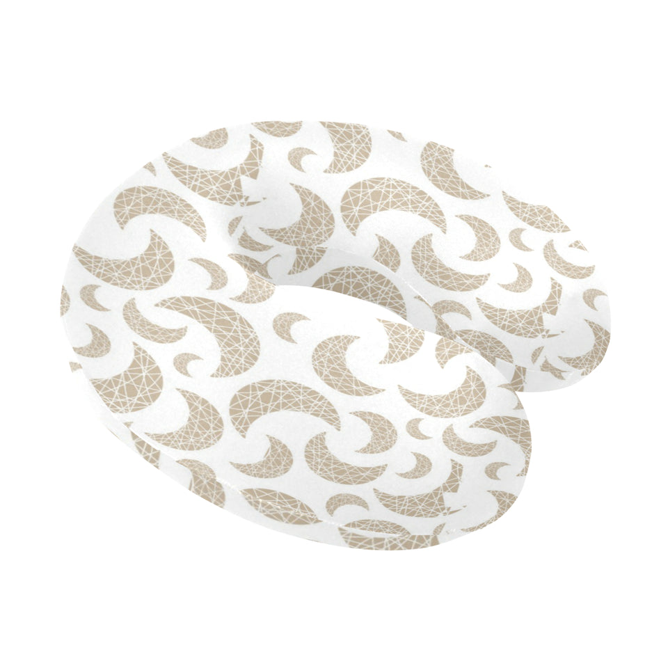 Cool gold moon abstract pattern U-Shaped Travel Neck Pillow