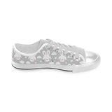 Rabbit cloud Pattern Men's Low Top Shoes White