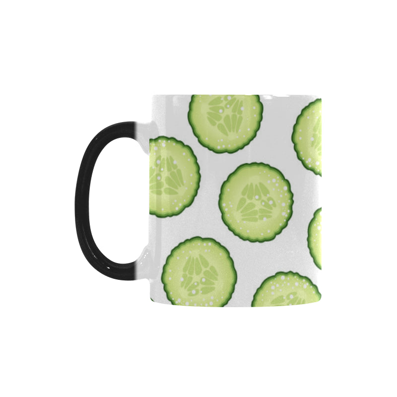 Cucumber slices pattern Morphing Mug Heat Changing Mug