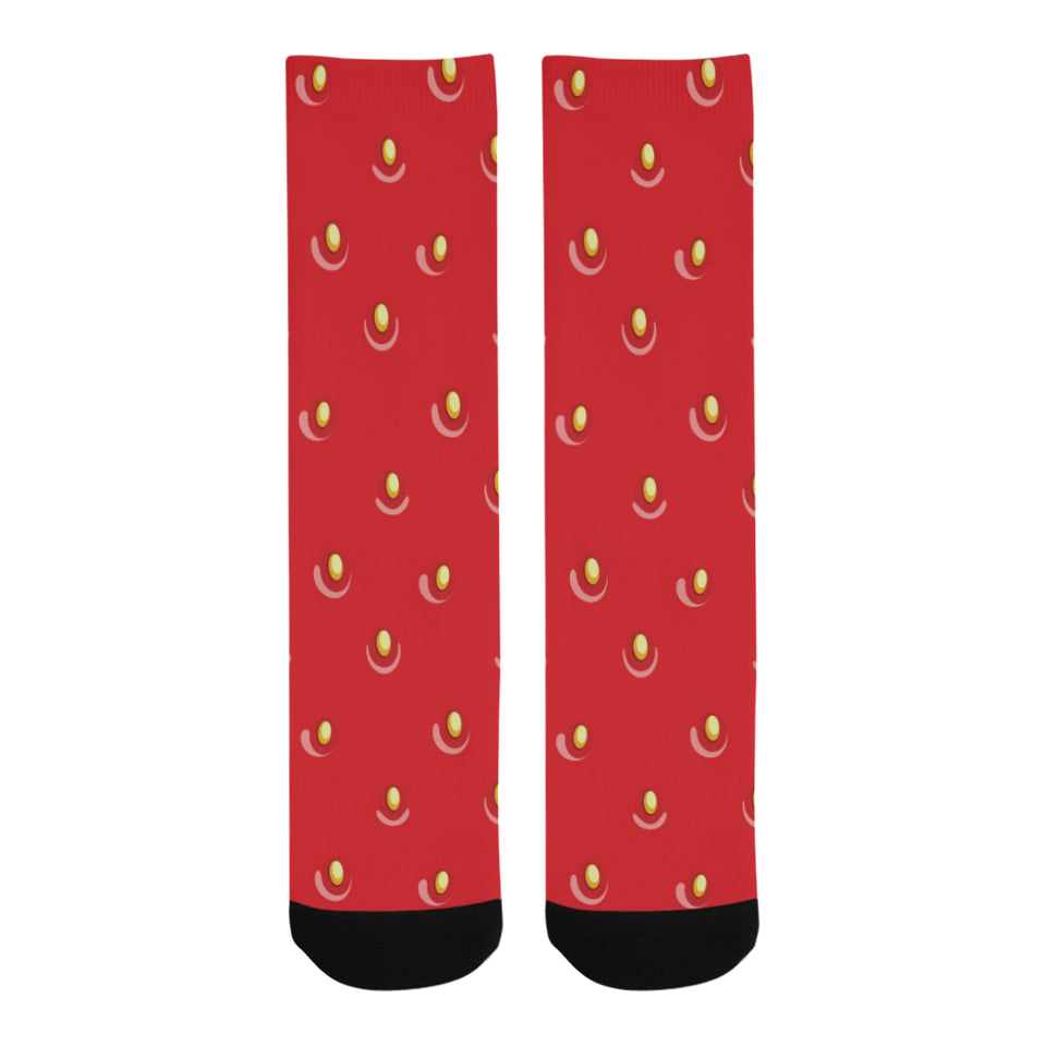 strawberry texture skin pattern Crew Socks