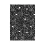 Spider web design pattern Black background white c House Flag Garden Flag