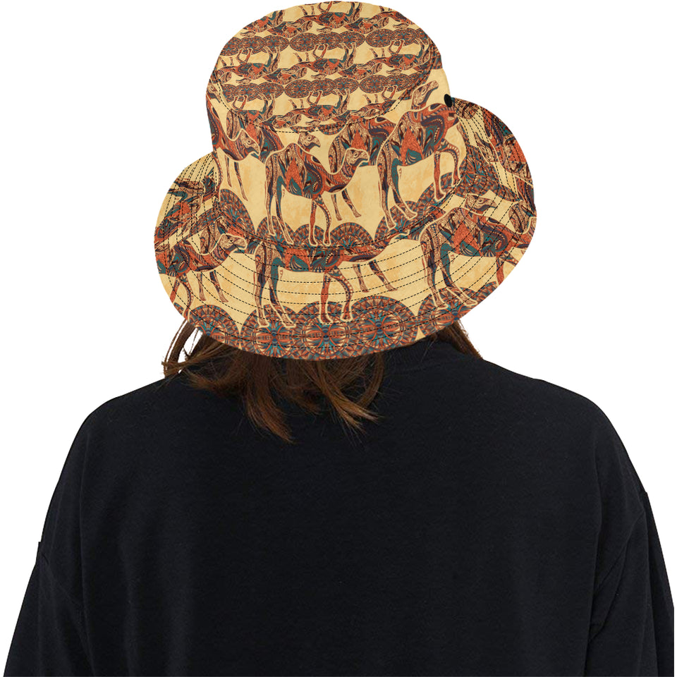 Camel polynesian tribal design pattern Unisex Bucket Hat