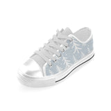 Christmas tree winter forest pattern Men's Low Top Shoes White
