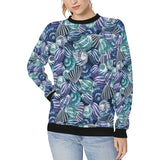 Shell design pattern Women's Crew Neck Sweatshirt