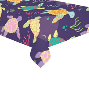 Colorful sea turtle pattern Tablecloth
