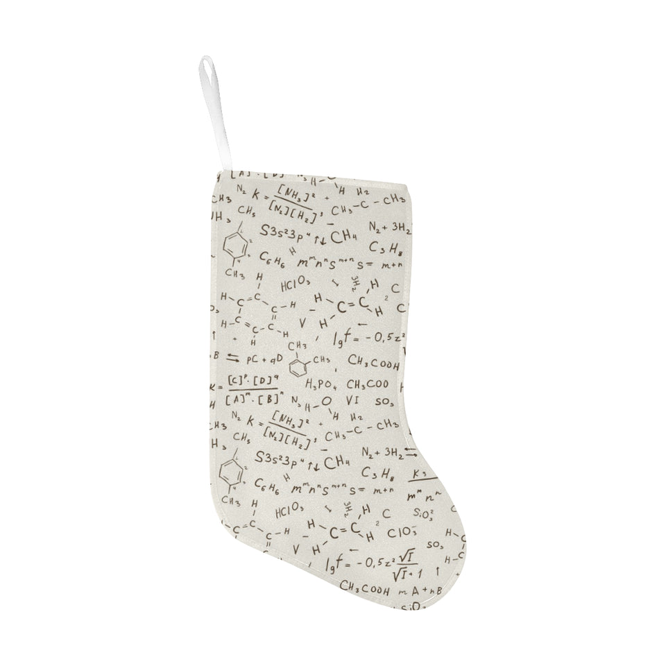 Chemistry Periodic Table Pattern Print Design 04 Christmas Stocking