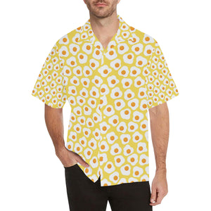 Fried Eggs Pattern Print Design 05 Men's All Over Print Hawaiian Shirt (Model T58)