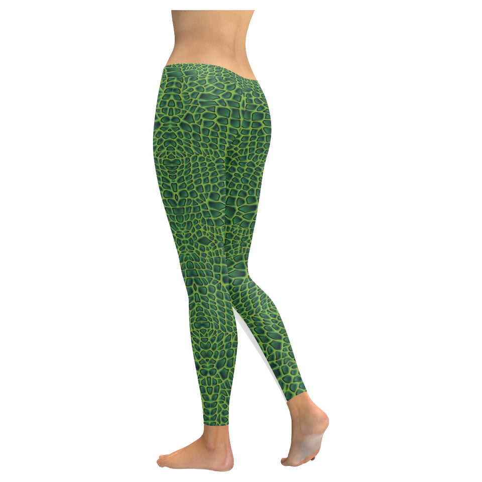 Crocodile Skin Printed Women's Legging Fulfilled In US