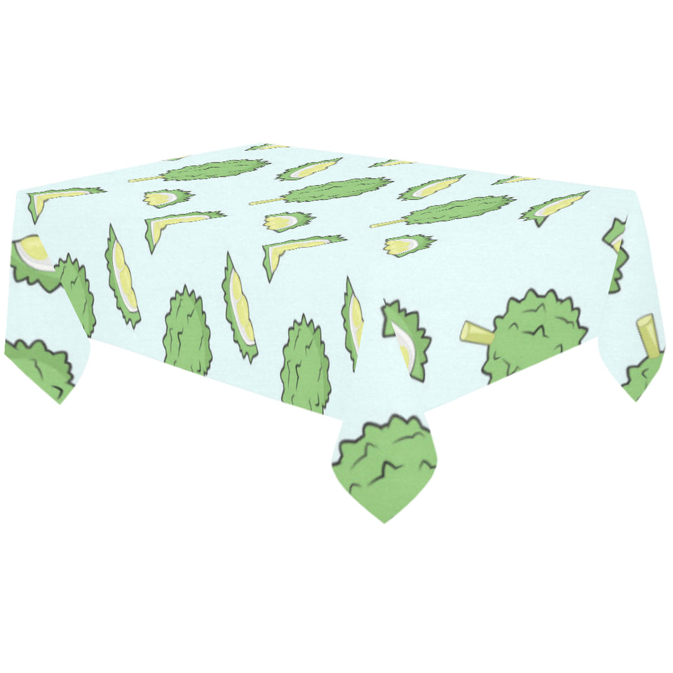 Durian pattern blue background Tablecloth