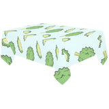 Durian pattern blue background Tablecloth