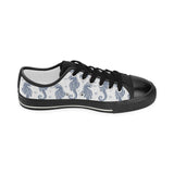 Seahorse pattern background Kids' Boys' Girls' Low Top Canvas Shoes Black