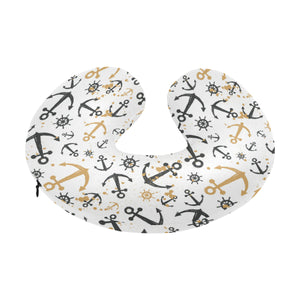 Anchors Rudders pattern U-Shaped Travel Neck Pillow