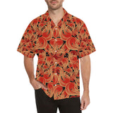 Fire flame pattern Men's All Over Print Hawaiian Shirt