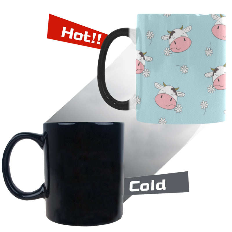 Cute cow flower pattern Morphing Mug Heat Changing Mug