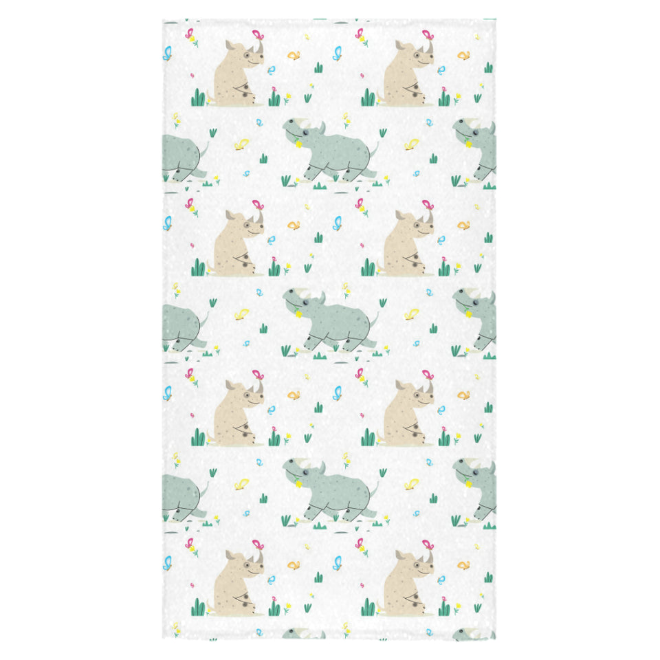 Cute Rhino pattern Bath Towel