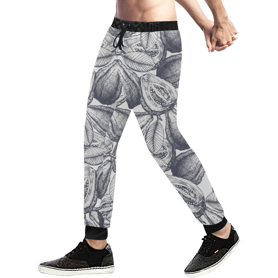 Guava tropical hand drawn pattern Unisex Casual Sweatpants