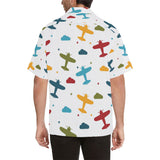 Airplane star cloud colorful Men's All Over Print Hawaiian Shirt