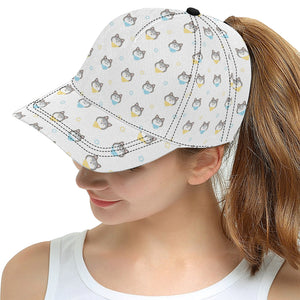 Cute Siberian Husky pattern All Over Print Snapback Cap