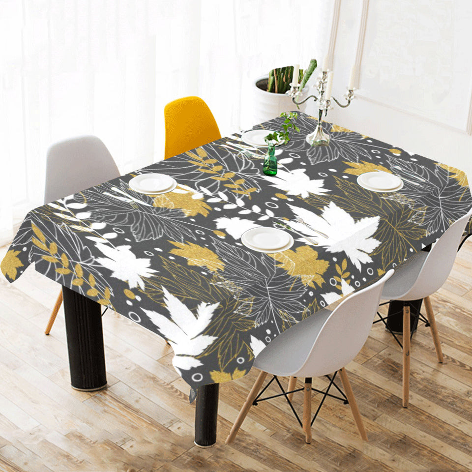 Beautiful gold autumn maple leaf pattern Tablecloth