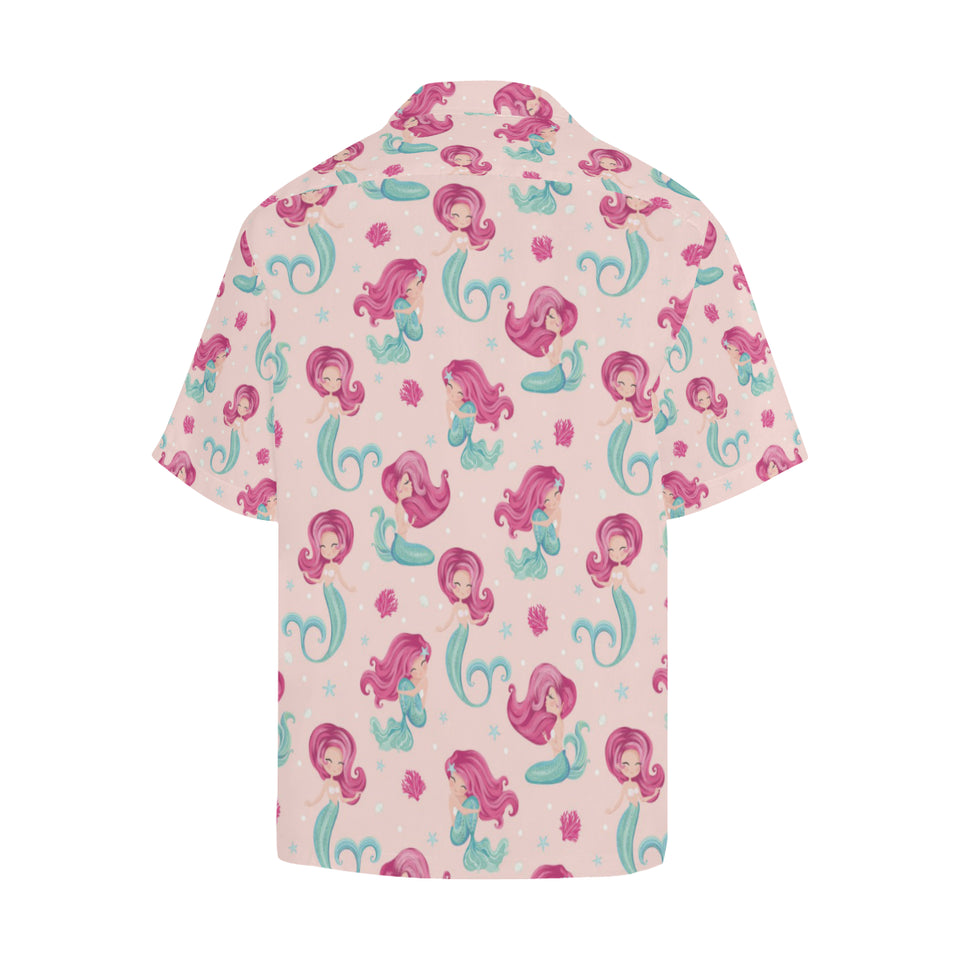 Cute little mermaid pattern Men's All Over Print Hawaiian Shirt