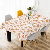 Cute Corgis Pattern pink background Tablecloth