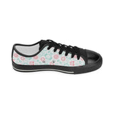 Clock time pattern blackground Kids' Boys' Girls' Low Top Canvas Shoes Black