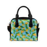 banana leaves banana design pattern Shoulder Handbag