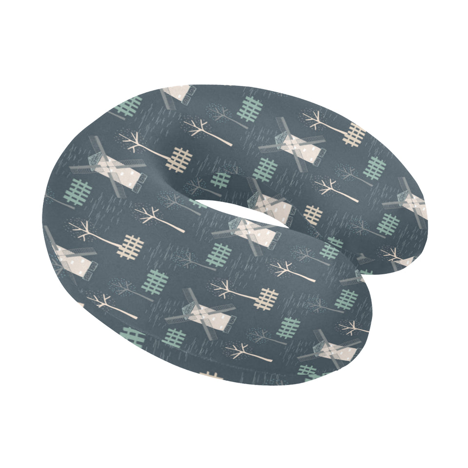 windmill tree pattern U-Shaped Travel Neck Pillow