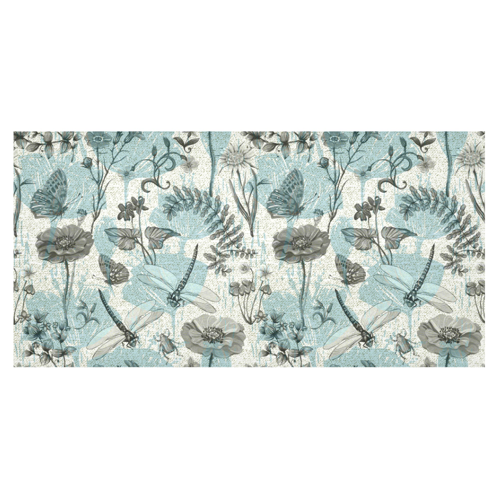 Dragonfly Butterfly Plants insect flower vintage s Tablecloth