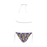 Sugar skull flower pattern Sexy Bikinis Two-Piece Swimsuits