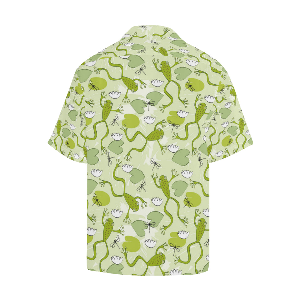 Cute frog dragonfly pattern Men's All Over Print Hawaiian Shirt