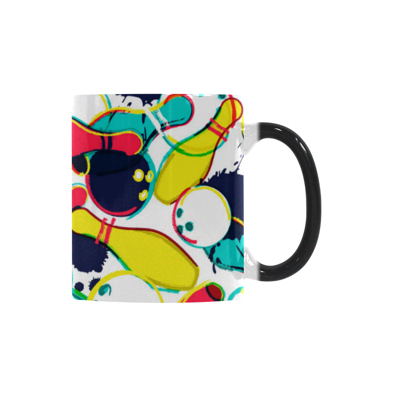 watercolor bowling ball pins Morphing Mug Heat Changing Mug