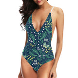 butterfly leaves pattern Women's One-Piece Swimsuit