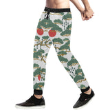 Bonsai red sun japanese pattern Unisex Casual Sweatpants
