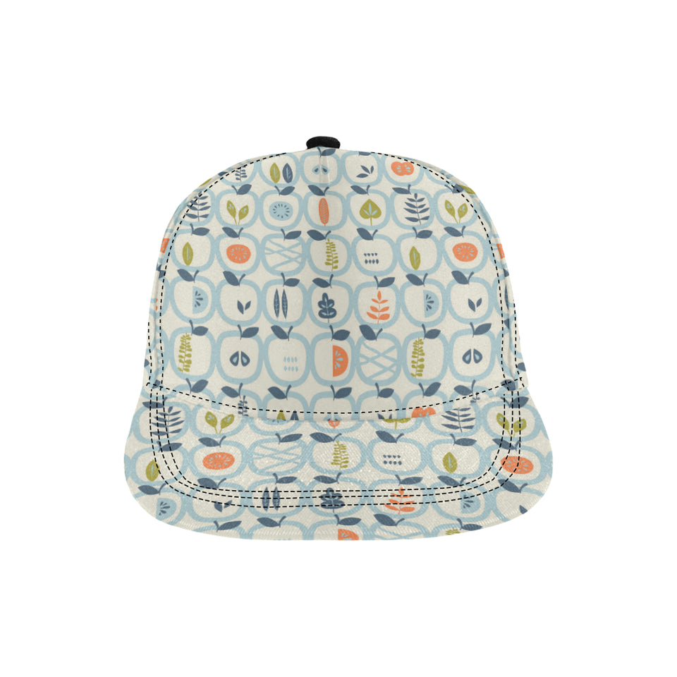 apples leaves pattern All Over Print Snapback Cap