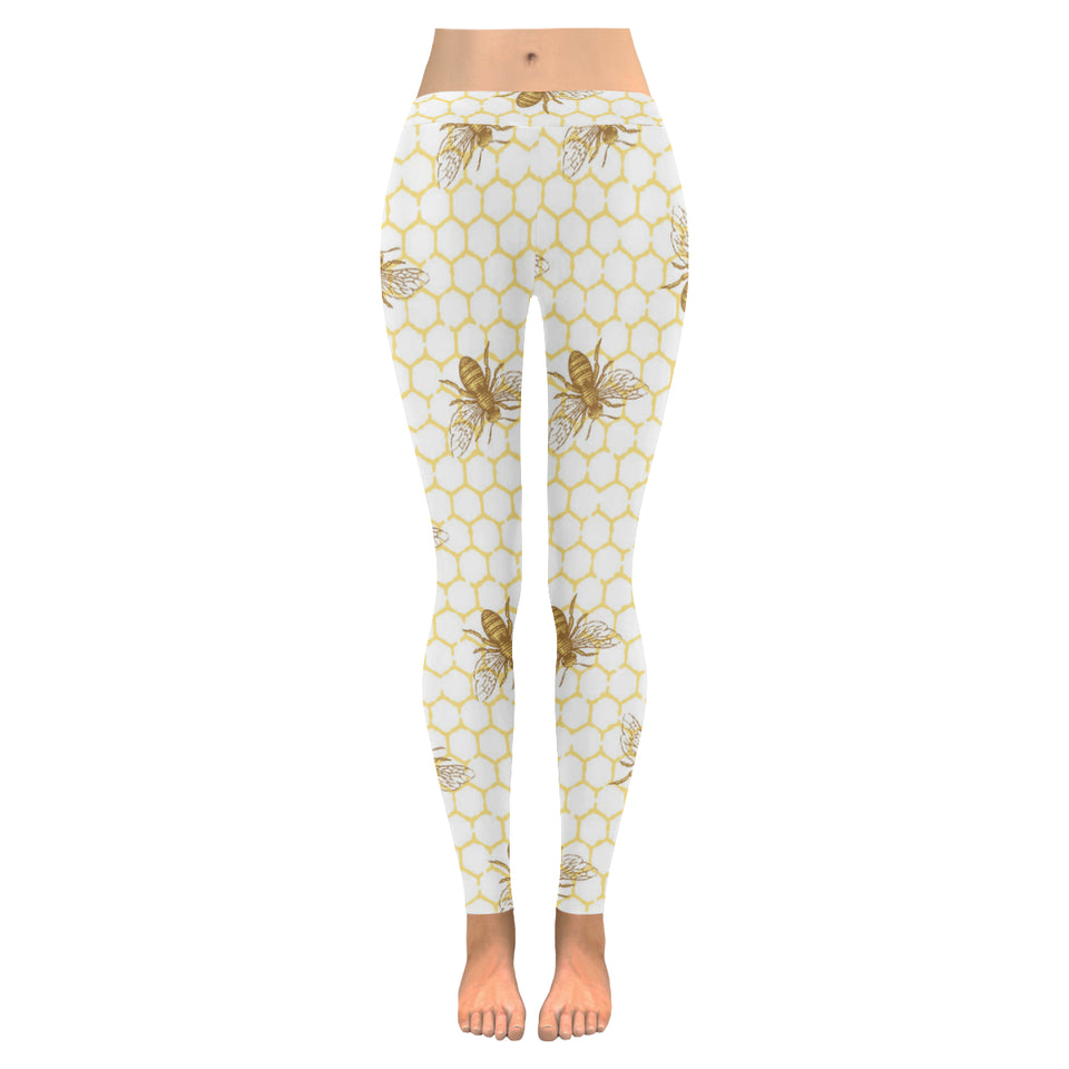 Bee honeycomb seamless design pattern Women's Legging Fulfilled In US