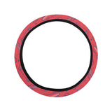 Skate Board Pattern Print Design 01 Car Steering Wheel Cover