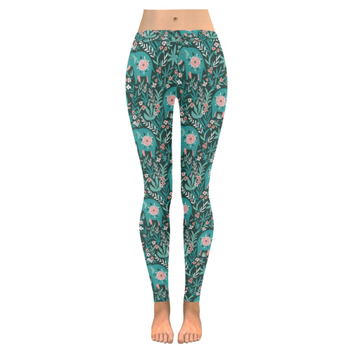 Elephants jungle pattern Women's Legging Fulfilled In US