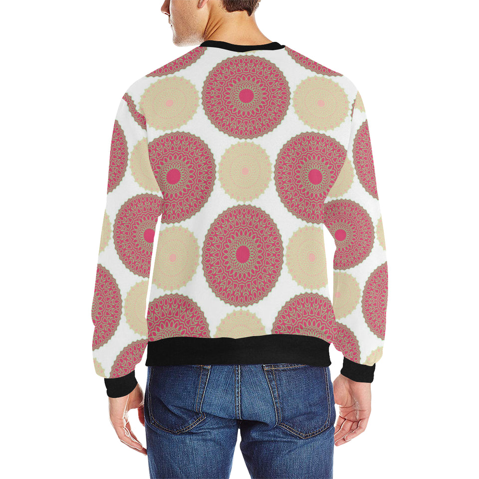 Circle indian pattern Men's Crew Neck Sweatshirt