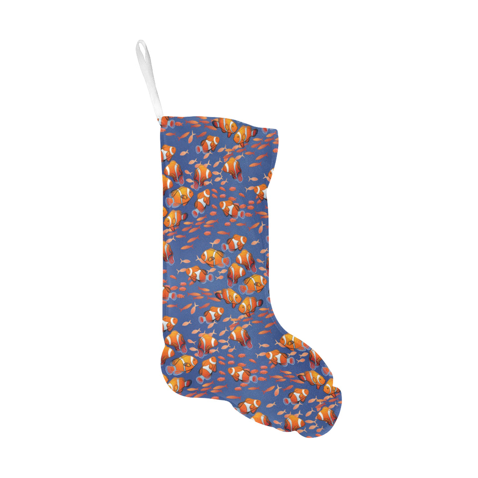 Clown Fish Pattern Print Design 04 Christmas Stocking