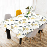Silhouettes of goat and tree pattern Tablecloth